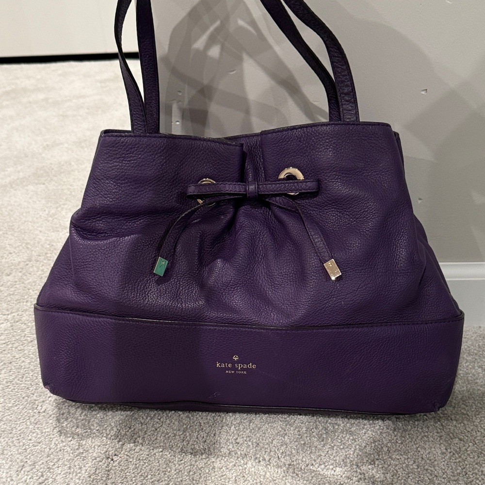 Kate Spade Deep Purple Leather Shoulder Bag